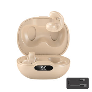 S518 Wireless Earbuds Open Ear Clip Headphones Built-in Mics Headset Clear Calls Earphones For Cell Phone Laptop Tablet rose red