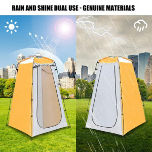 Outdoor Quick Set Up Privacy Tent 190T Silver Coated Cloth Waterproof UV-Resistant Portable Changing Room For Camping Shower Biking Toilet Beach ArmyGreen