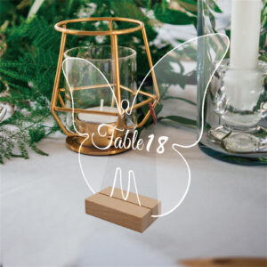 10 Pack DIY Acrylic Sign Blank Sheet Signs Blank Sheet With Wooden 10pcs Stands Holders Wedding Table Numbers