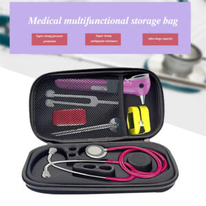 Stethoscope Case, Stethoscope Nurse Accessories With Double Zipper Design, Handle, Hand Sanitizer, Mesh Pocket, Storage Bag For Family, Friends black