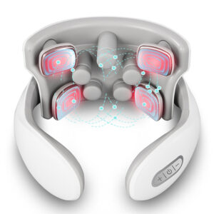 Wireless Heated Neck Massager, Neck Acupoints Lymphvity Massage Device 15 Levels