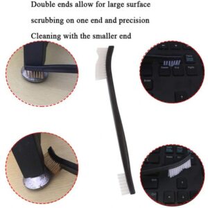9Pcs Brushes Cleaning Set, Brass Wire/Nylon Wire/Stainless Steel Wire Bristle Brushes, Strong Handle Grip, For Cleaning Welding Slag, Rust And Dust Removal 9-piece set 0.210