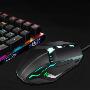 Wired Mouse 1600DPI 125HZ Backlight Ergonomic Office Mouse Quiet Click Gaming Mice For Laptop PC Gamer Desktop S200 mouse + small white box