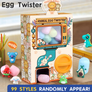 Mini Gashapon Machine Funny Cartoon Animal Doll Figures Capsule Vending Machine Dispenser For Kids Gifts Animals (with 12 gashapons)