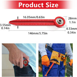 Woodworking Aluminum Alloy Circular Drawing Tool High Precision Woodworking Scribe Gauges Fixed-Point Marking Gauge Woodworking Compass Scribe Portable Tool Marker 03-A