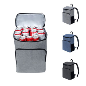 Backpack Cooler, Ice Chest Backpack With Leak-proof Lining, Adjustable Shoulder Straps, Breathable Back Panel, Large Zippered Opening Insulated Backpack grey
