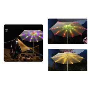 Patio Umbrella String Lights With Remote Control, 3.9Ft 104 LEDs, Battery Operated, Waterproof Wireless Lighting For Outdoor Backyard Garden Umbrella Decor color