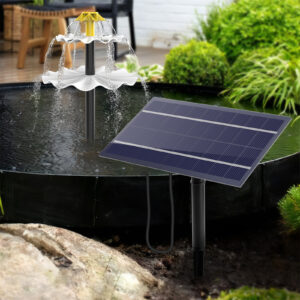 3 Tiered Bird Bath With 2.5W/ 4W Solar Pump Water Feature Outdoor DIY Solar Bird Bath Fountain Solar Powered Water Fountain Outdoor Bird Feeder 2.5W  without battery