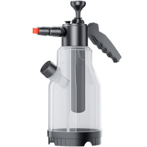2L Pump Foam Sprayer, Hand Pressurized Foam Sprayer, Transparent Water Level Marker, Manual Foam Cannon For Home, Garden Watering And Car Beauty And Cleaning black