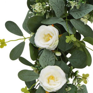 Wedding Decorations, Flower Garland, Mixed Eucalyptus Vine, 6.2 Ft Fake Vine Silk Flower Garland, Wedding Flowers Decorations For Ceremony, Garden Type A