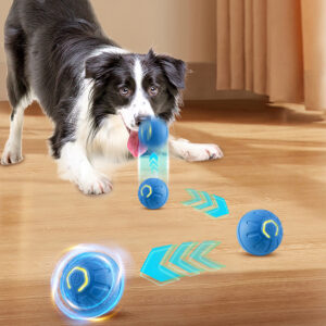 Interactive Dog Ball, Moving Dog Ball With TPE Shell, 5-minute Sleep, Smart Wake-up, Random Escape Route, Automatic Obstacle Avoidance, Self-Rolling Dog Ball orange red