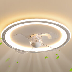 Modern Ceiling Fans With Lights And Remote Flush Mount 6-Speed Reversible Low Profile Ceiling Fan Light Fixture For Bedroom Living Room Kitchen 110V/220V 110V