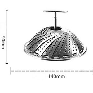 9"" 11"" Stainless Steel Steamer Basket, Folding Vegetable Steamer Rack, Folding Expandable Steamer Insert, Expandable Steamer Insert Fit Various Sizes Pot 9 inches