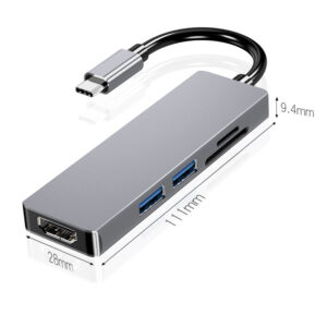 USB C Hub HD Multimedia Interface USB 3.0 USB 2.0 Ports TF SD Card Reader USB Expander Multiport USB Splitter For PC Laptop Five in One