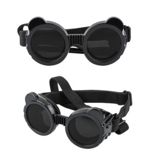 Dog Sunglasses, Dog Goggles With Ventilation Openings, UV Resistant Lenses, 2 Adjustable Elastic Bands, Small Dog Sunglasses For Kittens And Puppies black