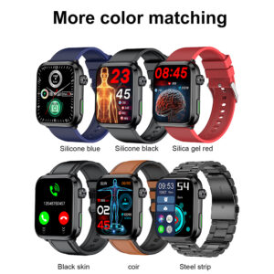 F220 Smart Watch Answer/Make Call Fitness Tracker IP67 Waterproof Smart Watches 1.91"" Screen Smartwatch Heart Rate Monitor Black steel belt
