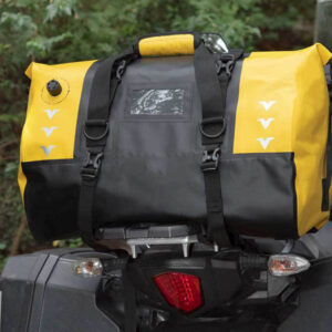 Motorcycle Waterproof Luggage Tail Bag, All-weather Large Capacity Saddle Bags Powersports Saddlebags With Reflective Design, Bike Accessories black silver 40L
