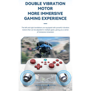 S11 Games Controller Wireless Rechargeable Handheld Controller With Vibration Motors Technology Compatible For Switch Pro Console White