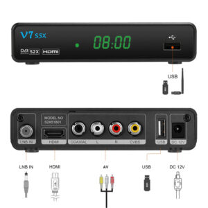 Digital TV Converter Box HD DVB-S2 1080P Plug And Play Digital Converter Box Compatible For CCAM PowerVU TV Box US plug