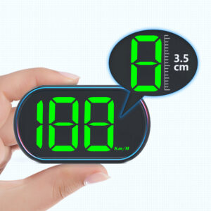 Car HUD Head Up Display GPS Digital Speed Meter Speedometer LED Screen USB Cable Plug & Play Universal For Cars, Trucks, Buses, Electric Scooters White KM/H