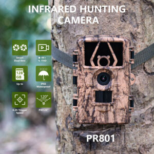 Trail Camera Night Vision Digital Binoculars for Complete Darkness 8K Video 60MP