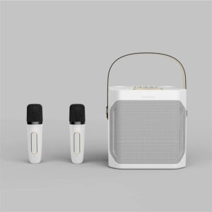 S882 Karaoke Machine With Dual Microphones Change Voice Functions Portable Speaker Subwoofer TF Card U Disk Player For Party Meeting black