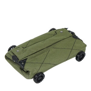 Collapsible Utility Cart Foldable Wagon Cart With Wheels Multi-Purpose DIY Car Tissue Box Outdoor Utility Wagon For Garden Picnic BBQ Party ArmyGreen