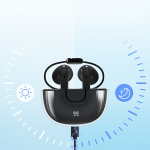 M6 Pro Wireless Earbuds Sports Waterproof Earphones Noise Canceling Headset With Power Display Charging Case For Workout Gym White
