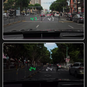 Car HUD Head Up Display GPS Digital Windshield Projector Speed Meter Speedometer With 4-inch LED Backlight Screen Universal For Cars, Trucks, Buses White KM/H