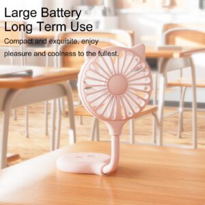 Mini Fan USB Rechargeable Portable Suction Cup Folding Fan Personal Outdoors Little Fan For Outdoor Indoor Office Travel blue