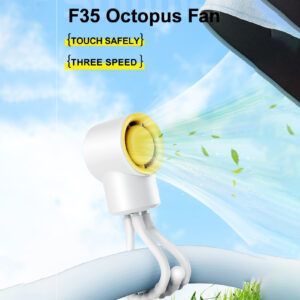 Personal Stroller Fan Portable Cooling Fan Adjustable 3-Speed Rechargeable Fan Holiday Beach Summer Travel Essentials For Women Men Outdoor White