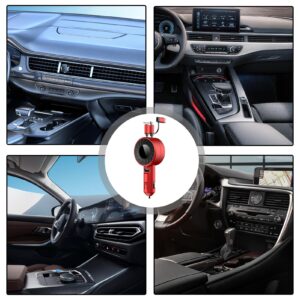 Retractable Car Charger 3 In 1 Fast Charge Cord Stretchable Cable Adapter Car Charger Adapter For Most Cars Phones red