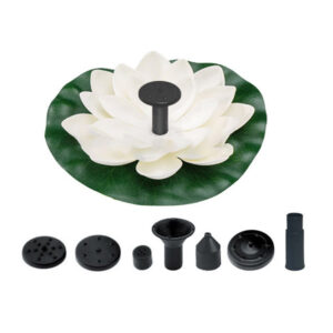 Solar Water Fountain With Lotus Leaf Solar With 6 Different Nozzles Solar Powered Bird Bath Floating Fountain Panel Solar Water Fountain For Fish Tank Pink