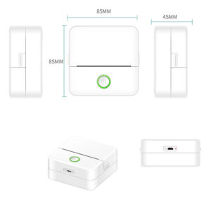 Sticker Printer, Thermal Mini Printer with 800mA Rechargeable Battery 57 Paper Capacity