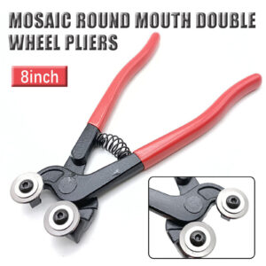 Tile Cutter Tile Nippers With Rubber Handle High Carbon Steel Body Unique Clamp Head Comfortable Grip Sturdy And Durable Mosaic Cutting Pliers 8"" double wheel tile pliers