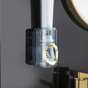 Transparent Luxury Toothpaste Squeezer Toothpaste Wall Holder Household Non-Punching Squeezer Wall Mounted Automatic Toothpaste Squeezer For Home Bathroom Transparent blue