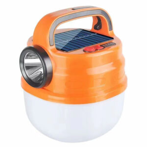 Portable Outdoor Camping Light, Rechargeable 1200mAh Battery Solar Powered And USB Charging, Outdoor Camping Hanging Tent Lamp With Adjustable Brightness orange color large large