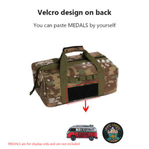 Outdoor Camping Tent Bag Camping Storage Bag Outdoor Utility Tote Bag Camping Cookware Organizer With Built-in Removable Hard PP Divider And Front Storage Bag Strap black forest
