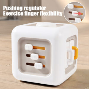 6 In 1 Magic Cube Toys Multi-functional Graph Cognition Busy Board Educational Toys For Girls Boys Birthday Gifts White