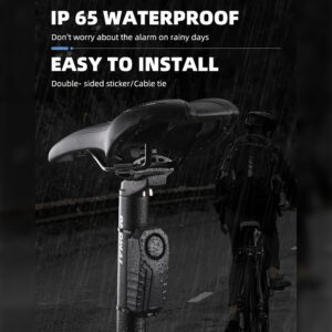 Bicycle Alarm With Remote Wireless Anti-Theft Burglar Security Alarm Waterproof Bicycle Alarm With 7 Levels Adjustable Sensitivity Anti-Theft Bicycle Alarm 4.5V black
