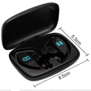 Wireless Earbuds, Headphones Sport With Type-C Fast Charging Interface, CVC Call Environment Noise Reduction Wireless Headphones T16 Ear-hook Black