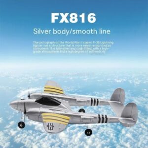 FX816 Remote Control Airplane P38 Fighter Rechargeable RC Aircraft Glider Model Toys For Children Birthday Gifts FX816