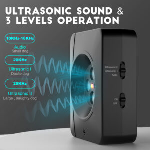 Anti Barking Device, Dog Barking Control Devices With 3 Modes, Rechargeable Ultrasonic Dog Barking Deterrent Safe