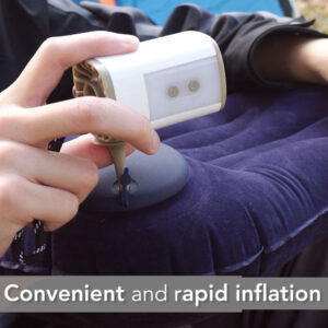 Mini Air Pump With Light, Portable Quick Inflate/Deflate Electric Air Pump , 3600mAh Rechargeable Inflator For Air Mattress Swimming Ring Floats Vacuum Storage Bag orange