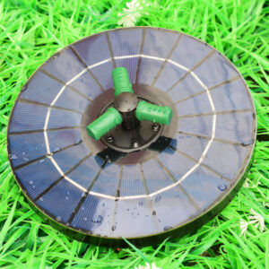 Solar Powered Fountain With Colorful LED Lights, 4W Solar Bird Bath Fountains Pump With 7 Nozzles For Garden Pond Outdoor Swimming Pool Fish Tank 4W