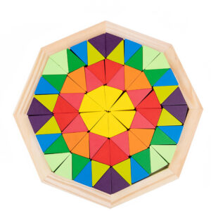 Kids Rainbow Puzzle Building Blocks Wooden Building Bricks Jigsaw Puzzle Early Educational Toys For Kids Gifts C