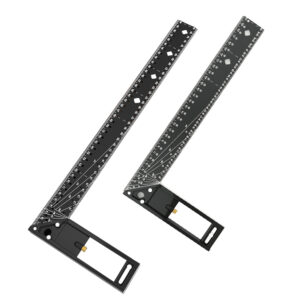 Multi-Angle Measuring Ruler Tool, Carbon Steel High-precision 90 Degree Right Angle Corner Measuring Ruler, Anti-falling Device, For Engineer Carpenter Square ruler 30cm