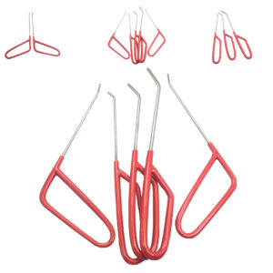 2pcs/3pcs/5/pcs Automotive Paintless Dent Repair Rods, Hail Damage Dent Remover Set, Stainless Steel Auto Dent Puller Repair Tools For Car Repairing 2 pieces