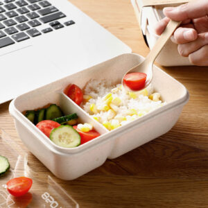Bento Box For Office Leak Proof Sealed Lunch Dinner Containers Reusable Lunch Box With Compartments Microwave Safe (Chopsticks And Spoon Included) pink Square 1100ml