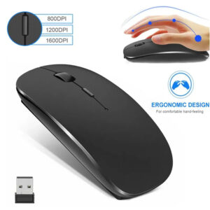 1600DPI Wireless Mouse For Laptop, 2.4GHz Ultra Thin Silent Mouse, Portable Mobile Optical Cordless Mouse Mice For Laptop, PC, Computer pink